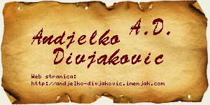 Anđelko Divjaković vizit kartica